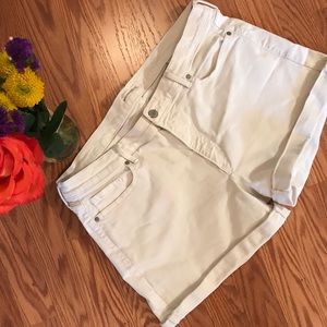 Banana Republic Premium Denim Shorts - White